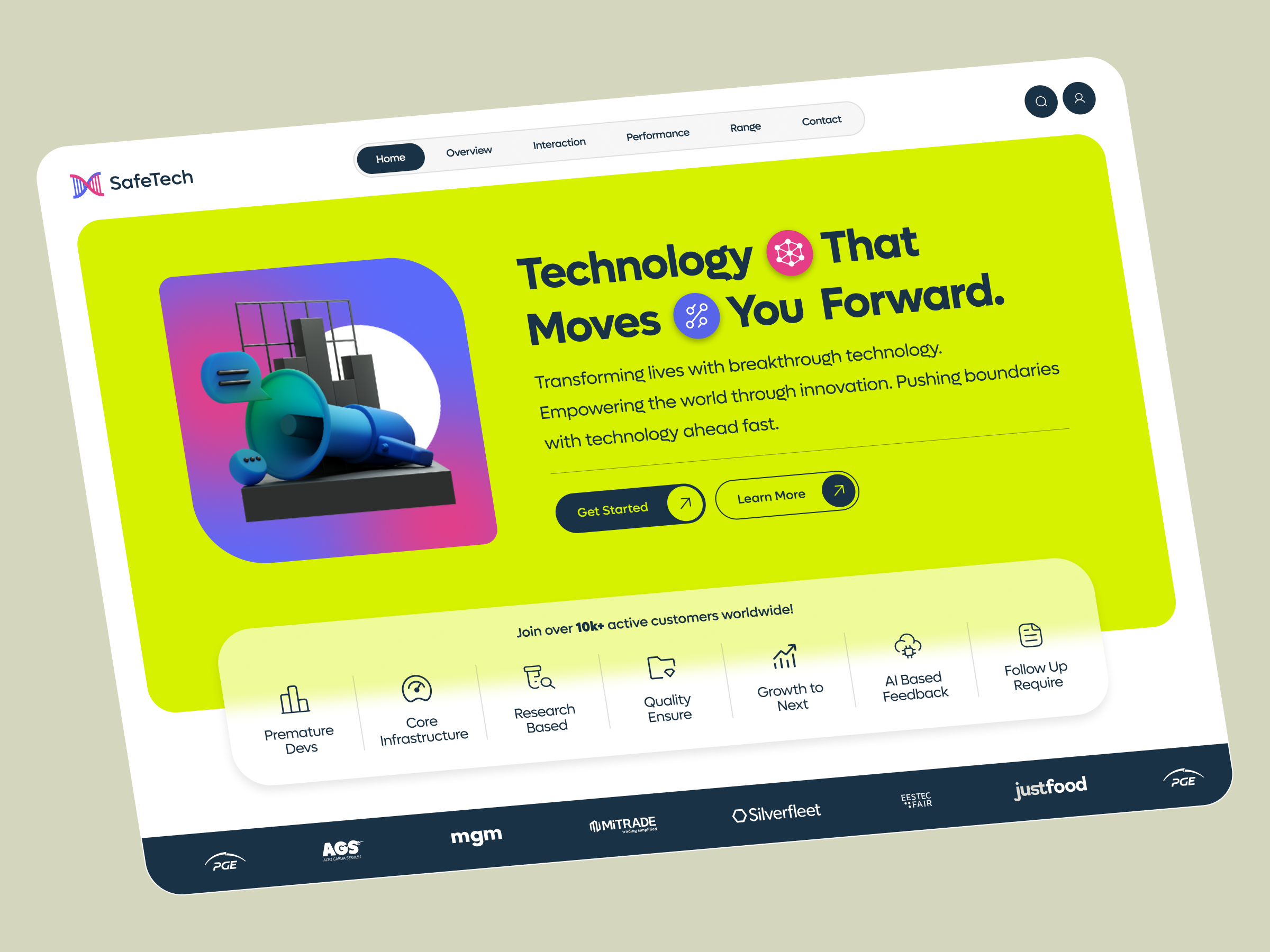 Example of Landing Page UX/UI Design