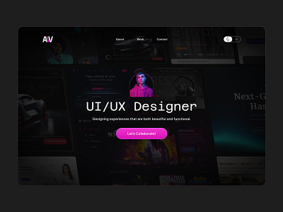 Landing Page Design Challenge: Day 26 call to action hero section landing page pink portfolio ui uiux ux web web design website website design