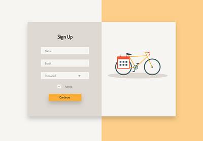 Signup form design illustration signup form ui ux