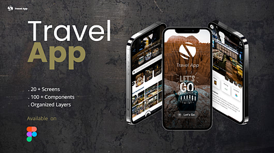 Travel App 3d animation branding figma logo motion graphics ui