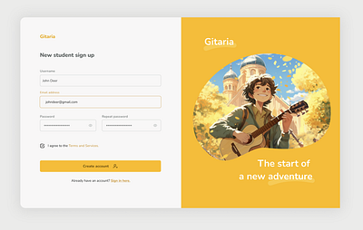 Guitar course website designs ui uiux ux web design