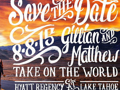 Save The Date Brush Type brush date lake lettering nevada reno save script tahoe the typography wedding