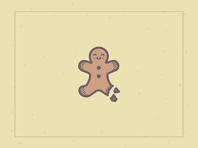 Gingerbread Man christmas cute flat gingerbread illustration illustrator man