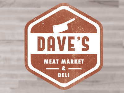 Dave's Meat Market americana clean design logo meat vintage