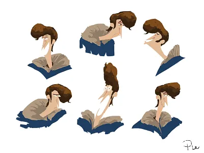 George Expressions animation character color design expressions faces illustration