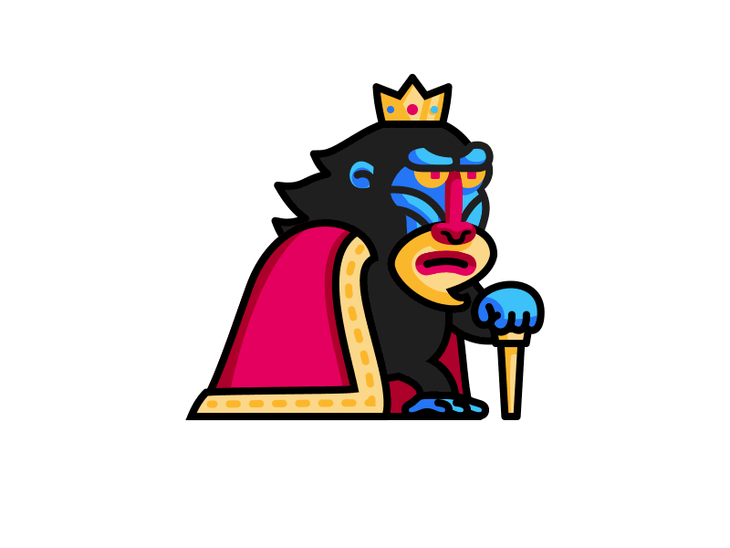 The King animation baboon cape cartoon cute game gif indie king dudeman monkey motion run