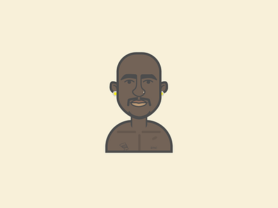 Pac 2 pac character flat illustration illustrator people tupac vector