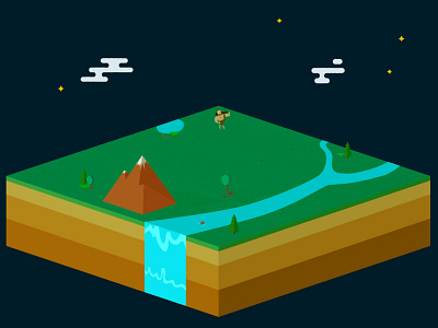 Ancient earth ancient earth flat isometric nature