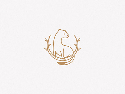 Weasel Mark animal brand ermine identity logo monogram weasel