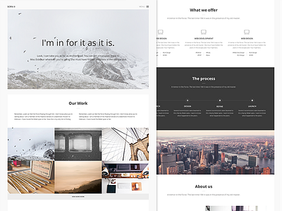 SCRN II clean layout minimalist portfolio psd services template themenom website