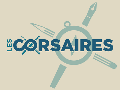 "Les Corsaires" logo branding logo typography