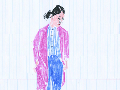 Girl in a Sweater fashion illustration portrait