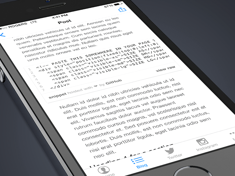 GitHub Gist Restyling css css3 gist github html javascript less mobile
