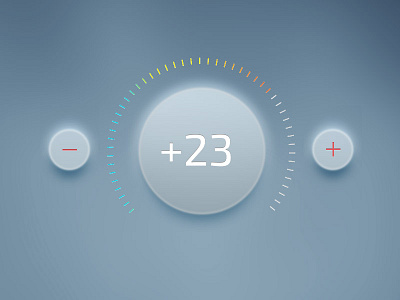 Climat buttons climat design knob thermoregulator ui