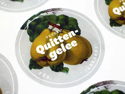 Quince jelly family homemade jam jelly label packaging quince typography