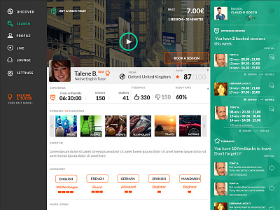 Fluentify Tutors profile (2014) fluentify profile tutors ui users