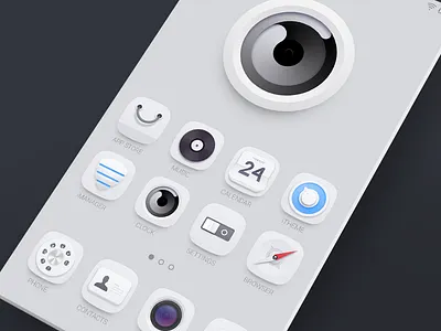 Inside the Screen browser calendar camera clock gallery icon settings store theme