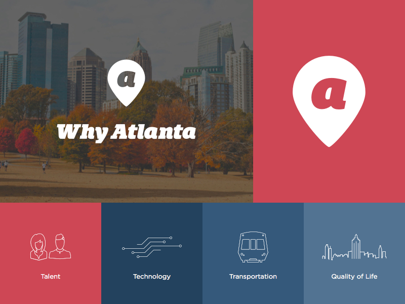 Why Atlanta - Brand Elements atlanta brand brandboard branding icon illustration logo map moodboard palette whyatlanta