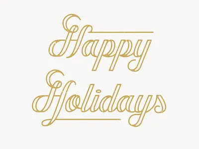 Happy Holidays cursive holidays illustration lettering script type typography