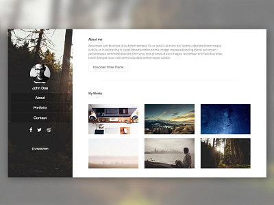 Strike - Free Portfolio Theme - One Page Responsive Theme. html portfolio responsive theme