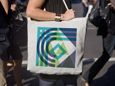 Community Farm Alliance Tote alliance bag cfa community farm geometric logo pattern shapes tote