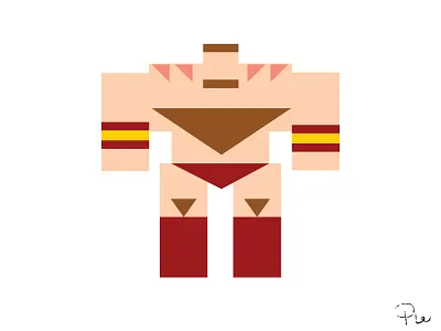 Zangief design graphic icon illustration shapes streetfighter zangief