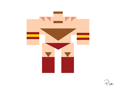 Zangief design graphic icon illustration shapes streetfighter zangief