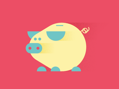 Monsieur Piggy Bank geometric pig piggybank plugin