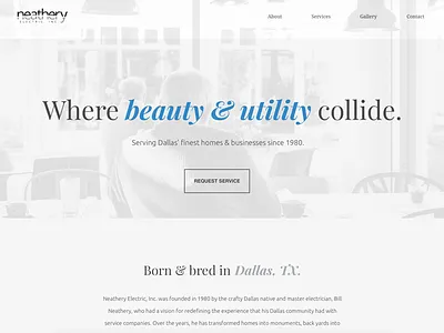 Neathery Electric Concept Website Design branding dallas electric electrician texas ui ux web website