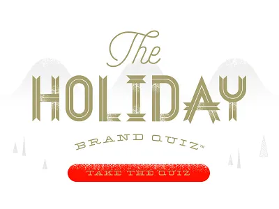 Flint Holiday Promo 2014 gold holiday illustration logo mountain promo quiz ribbon silver snow type typography