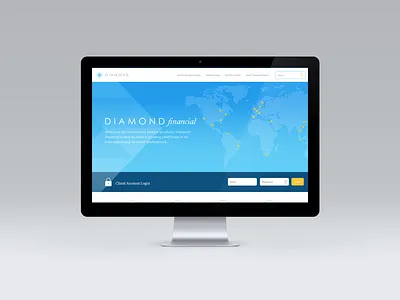Diamond Financial Splash branding diamond financial home landing page professional splash ui ux web website