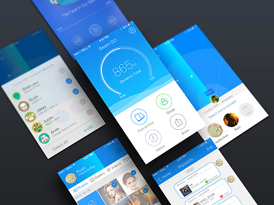 BeamGo 6 blue design flat ios ios7 iphone plus transmission