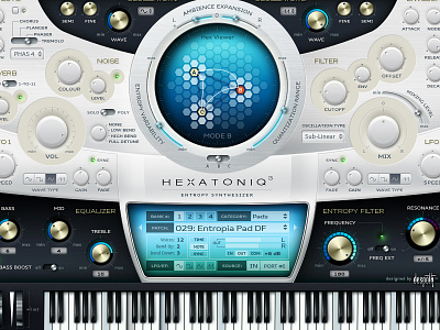 Hexatoniq UI layered PSD audio gui interface keyboard knob photoshop plugin psd slider sound ui vst