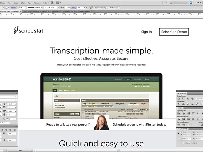 Scribestat v5 Wireframing transcription wireframing