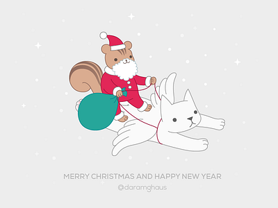 MERRY CHRISTMAS AND HAPPY NEW YEAR anniversary christmas daramghaus sticker