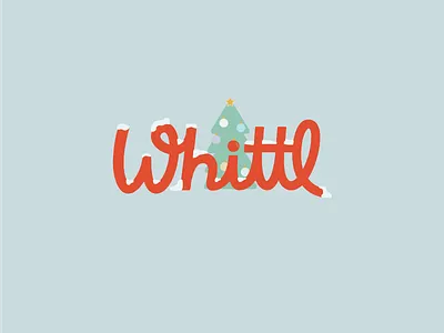 A Merry Whittl Christmas... christmas doodle holiday illustrator ornament snow tree whittl wordmark xmas