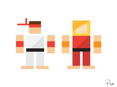 Ryu_Ken design graphic icons illustration ken ryu streetfighter