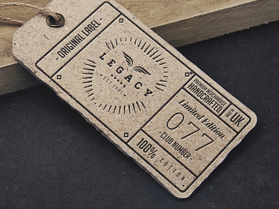 LEGACY // Label tag artwork apparel badge brand branding identity logo logomark retro style texture trend vintage