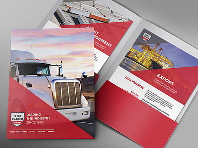 Fleet Trailer Print Materials branding brochure denver letterhead logo stationery transportation zenman