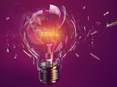 Dribbble showtime wallpaper bulb dribbble explosion glass lamp wallpper