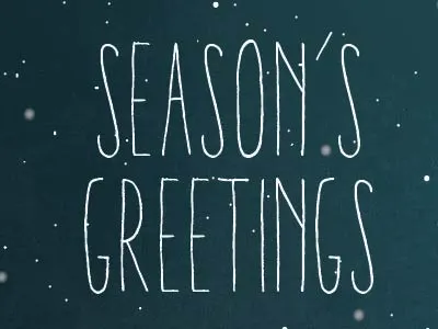 Season's Greetings card holiday snow winter