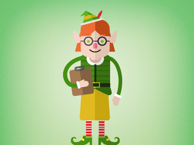 Big Bad Office Quiz - Santa's Elf animation christmas elf gif green holiday red santas helper sapient sapientnitro xmas