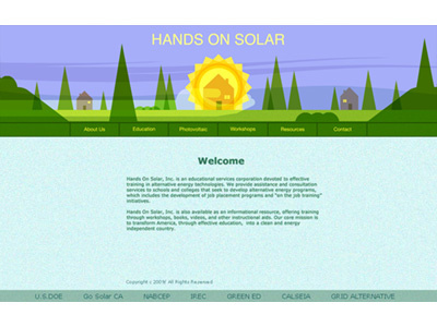 Hands on Solar graphic design graphic illustration solar energy web design