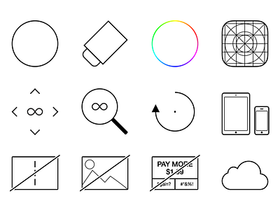 Features and non-features app icon ios