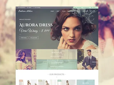 Fashion Atelier atelier bridal shop bride brides fashion groom grooms themeforest themes wedding woocommerce