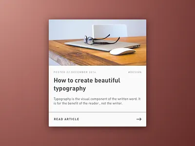 Article Card article blog card design material minimal portfolio post sketch