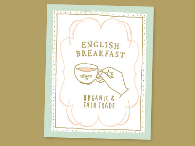 The Gift of Tea design hand lettering illustration tea vintage