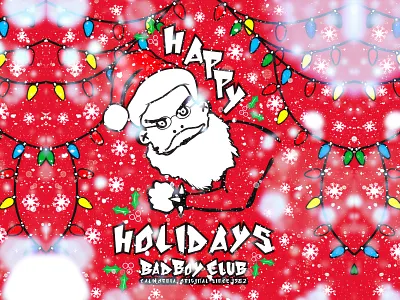 Happy Holidays / Bad Boy Club actionsports badboyclub happyholidays illustration skate surf type vector