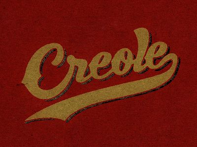 Creole creole lettering louisiana vintage