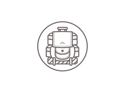backpack backpack bag hike icon logo mountain wonderpeak
